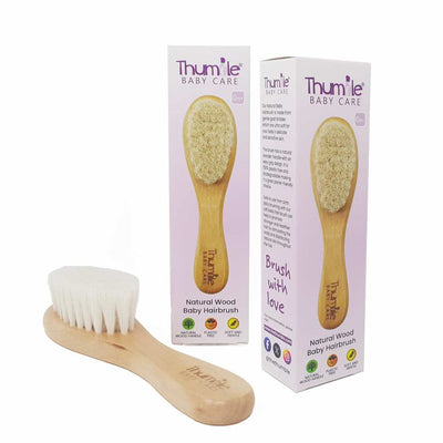 Spazzola per capelli per bambini in legno naturale Thumble Baby Care