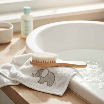 Thumble Baby Care Natural Wooden Baby Hair Brush