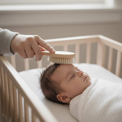 Thumble Baby Care Natural Wooden Baby Hair Brush