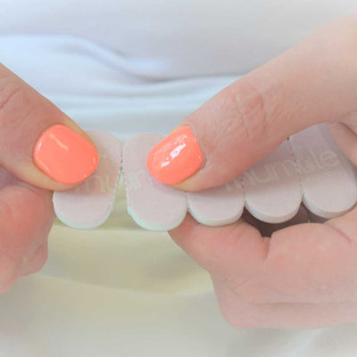 Baby Nails step 1 - snap off a baby nail file