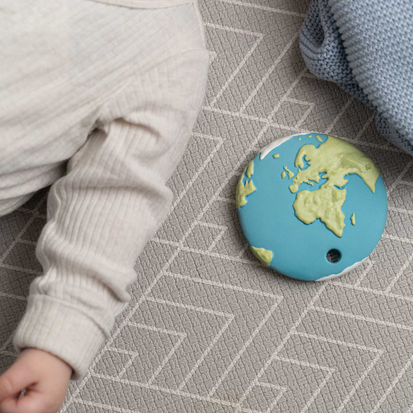 Baby playmat fun with Earth Biscuit space baby toy