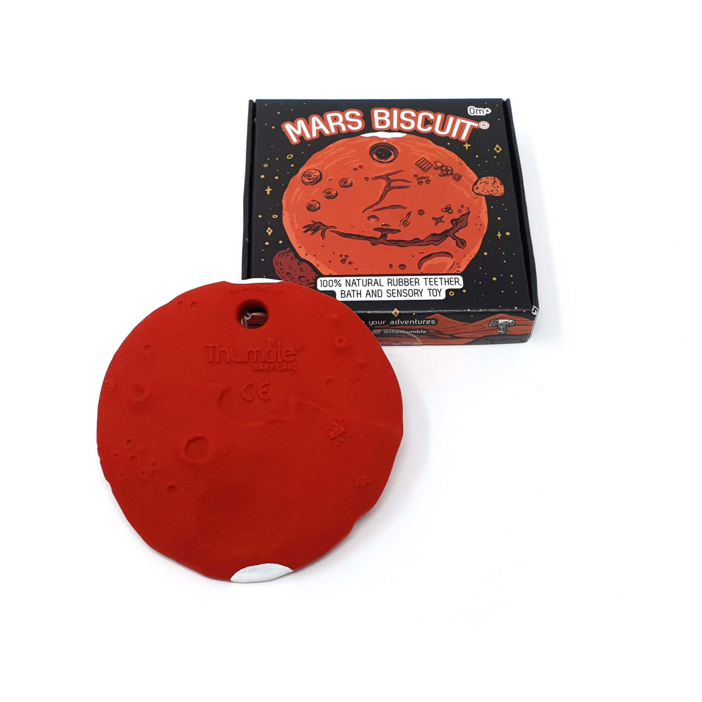 Mars Biscuit toy is made from ethically sourced natural rubber with fully recyclable box packaging
